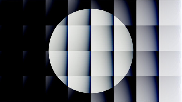 circle shape combine with square with shadow effect with gray and dark color. for background, wallpaper 