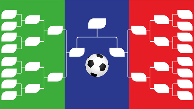 Football World Cup Bracket Tournament Soccer Competition Structure