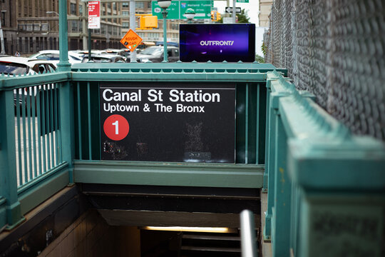 Entrance to Canal St Station in New York, New York, USA, May 14, 2026.
