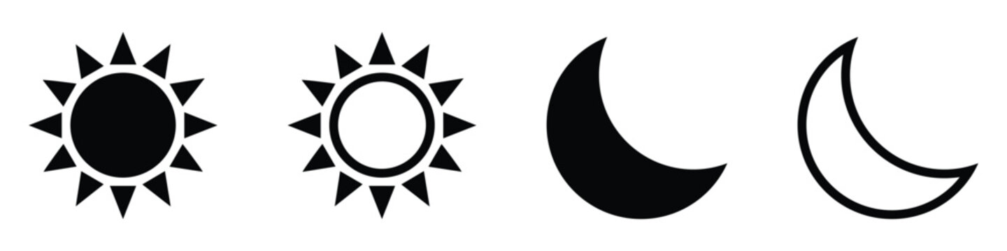 Dark mode symbol for mobile app screen display and ui design vector illustration