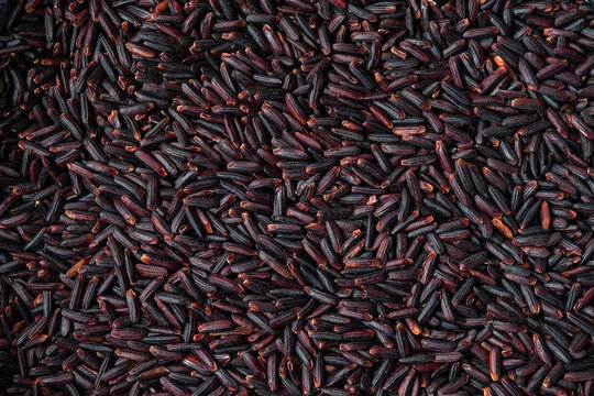 Raw Riceberry Grain Texture Background,