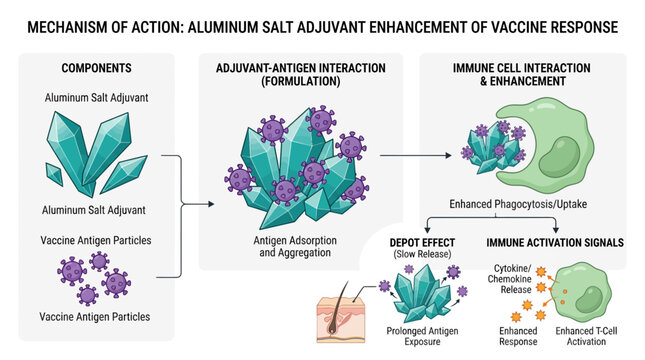 Mechanism of Aluminum Salt Adjuvant Enhancement in Vaccine Immune Response