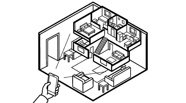 Smart home management system with mobile phone interface