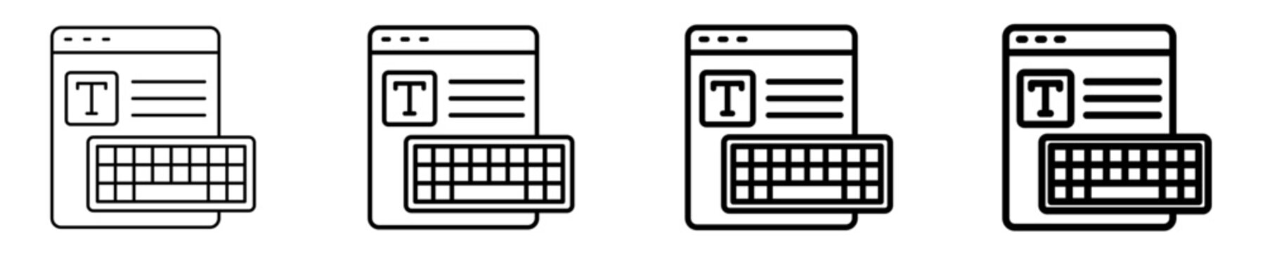 Frontend Development Icon Set Different Style Collection