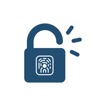 Cyber Security Fingerprint Lock Icon