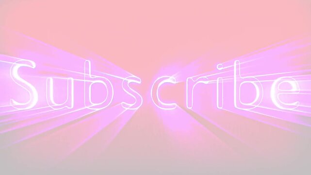 Pink Laser Neon "Like & Subscribe" Text Animation 