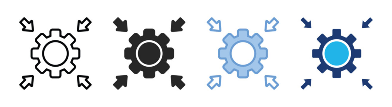 Concentrate icon set multiple style collection