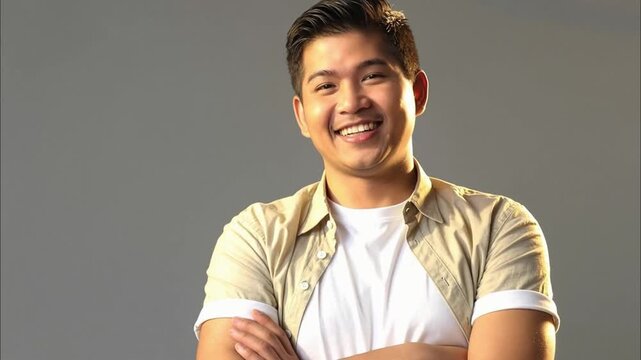 Portrait of a happy young casual man standing