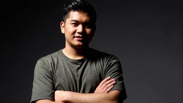 Portrait of a happy young casual man standing