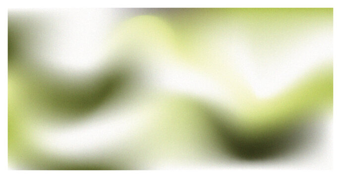 Abstract Grainy Gradient Background with Soft Lime Green and Dark Olive Waves