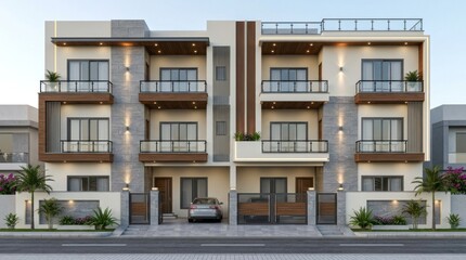 Obraz premium facade of a residential building