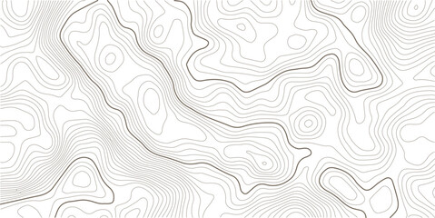 Topographic line contour map background, geographic grid map.Abstract lines background. Contour maps topo contour map on white background, Topographic contour lines.  © MITA