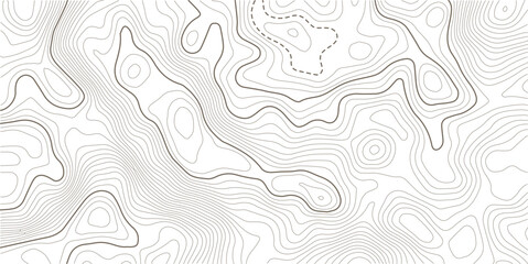 Topographic line contour map background, geographic grid map.Abstract lines background. Contour maps topo contour map on white background, Topographic contour lines.  © MITA