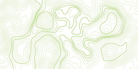 Fototapeta premium Abstract lines background. Contour maps. Topo contour map on white background. Geographic mountain relief diagram line wave carve pattern.