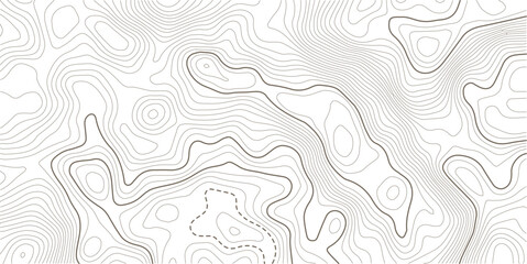 Topographic line contour map background, geographic grid map.Abstract lines background. Contour maps topo contour map on white background, Topographic contour lines.  © MITA