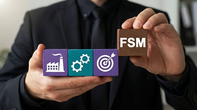 Professional FSM Workflow Management Concept with Business Strategy and Automation