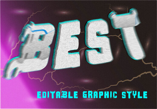 Modern 3D Text Effect Design Template