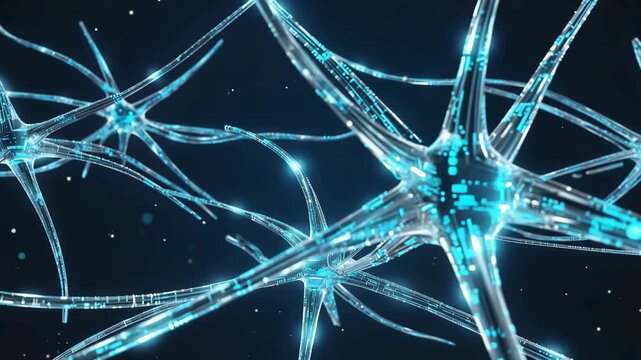 Futuristic Synapse Network and AI Data Flow Abstract CGI Technology Background