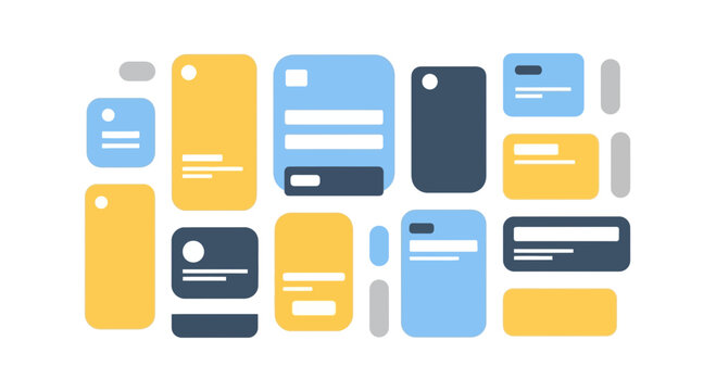 Digital UI Elements Collection, App Design Mockups, Modern Layouts
