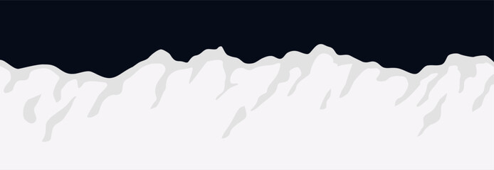 Snowy mountains landscape. Winter mountain scenery with cold peaks and natural wilderness. Vector illustration for travel, nature and alpine concepts. © Ihor