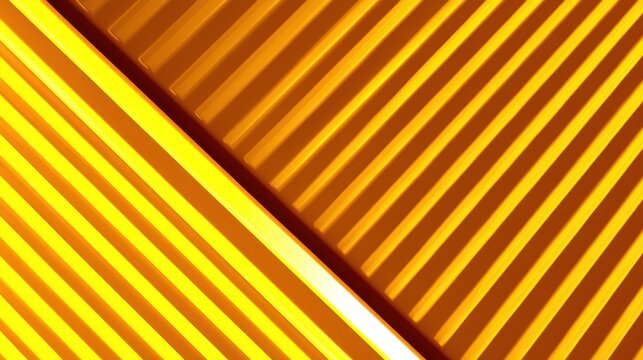 Bright golden yellow corrugated surfaces intersect diagonally creating a textured abstract pattern