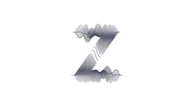 Dynamic Letter Z with Sound Wave Pattern