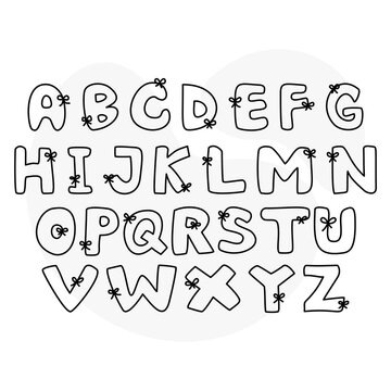 An illustration of alphabet letters decorated