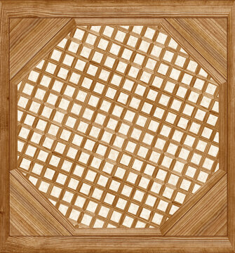 Wooden Lattice Pattern Background