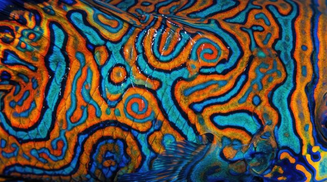 Mandarin Fish Skin Pattern Background