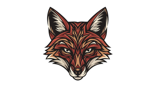 Detailed illustration of a fox head.