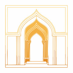 Fototapeta premium Islamic Archway Illustration