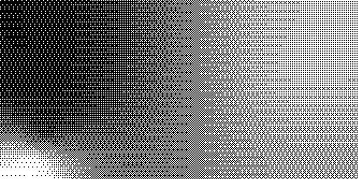 Pixelated Bitmap Gradient with Classic Game Style Dither Pattern and Abstract Halftone Texture for Retro Digital Art.