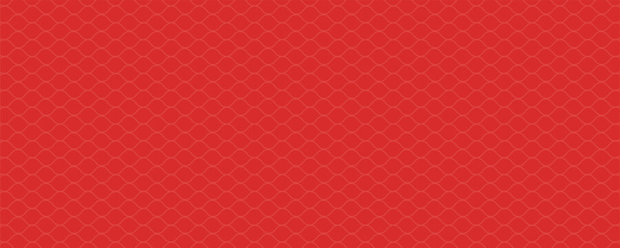 Snake skin background. Seamless pattern of squama, reptile scale. Chinese minimalistic grid art. Serpent surface texture in red and gold colors. Asian geometric ornament