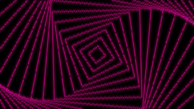 Abstract neon pink geometric pattern on black background