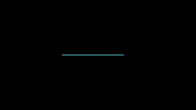 Clean Minimalist Cyan Horizontal Line Divider UI Element on Black Background