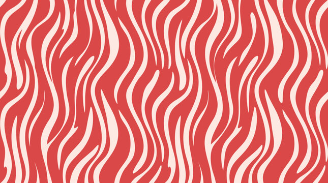 Vibrant red and white striped pattern fills the entire frame.