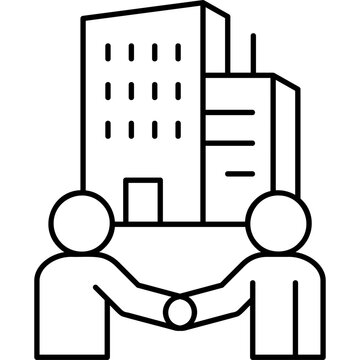 Line Art Joint Venture Icon