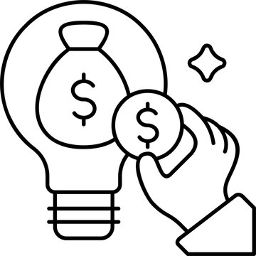 Line Art Venture Capital Icon