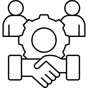 Line Art Corporate Alliance Icon