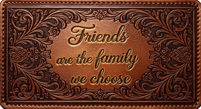 Vintage friends are family quote sign Vector