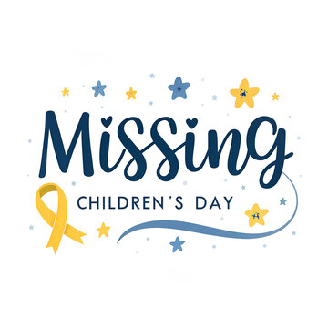 Missing children day social media graphic.