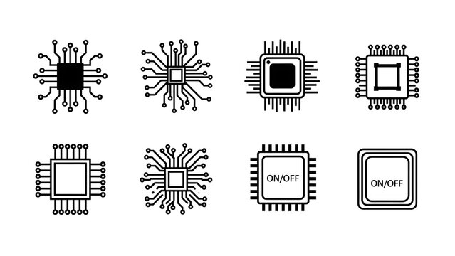 Collection of various microchip and integrated circuit designs