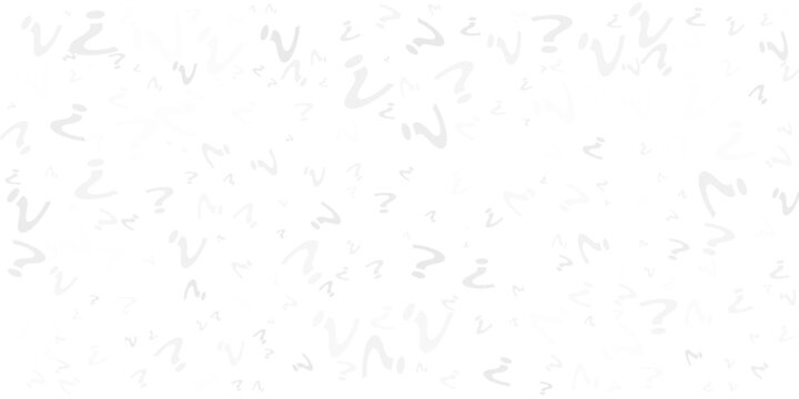 Question mark seamless pattern. Repeating interrogation patern. Hand drawn black simple icon on white sample background. Repeated modern wallpaper for design prints. Repeat swatch.