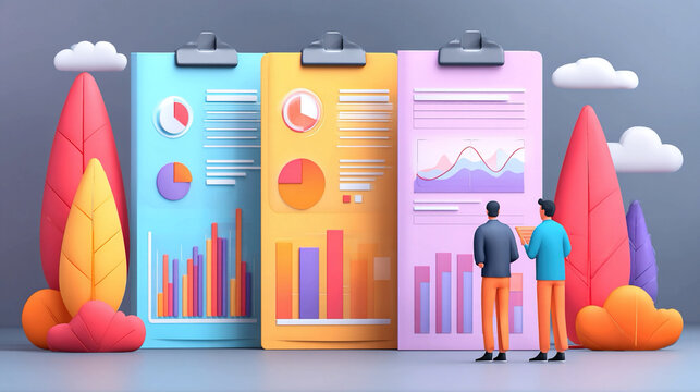 Capacity planning concept with charts and planner, corporate workflow, professional business setup, and productivity visualization