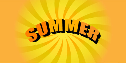 Summer time, Colorful Summer background layout design. For poster, or  greeting card, © Sociful