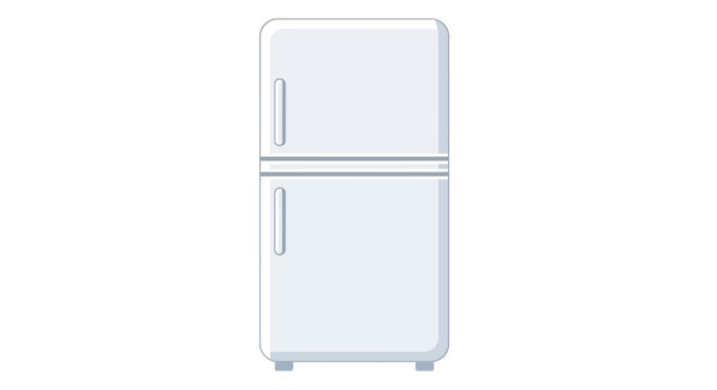 Modern Double Door Refrigerator Appliance.