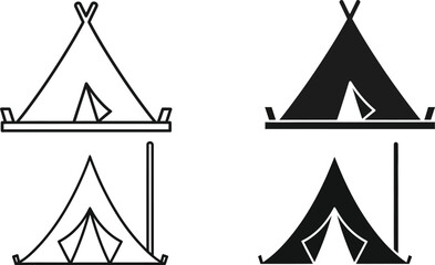 Tribal teepee village vector illustration Vector © MD Din Islam