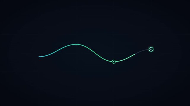 Order tracking route animation with e-commerce shipment progress and package delivery concept visualization design.