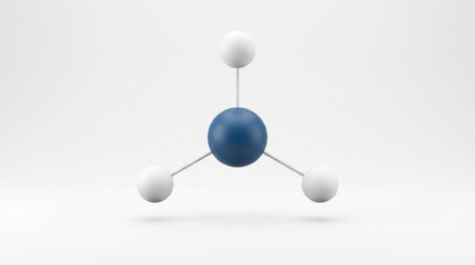 Obraz premium A minimalist 3D hub-and-spoke diagram featuring a central core sphere connected to peripheral spheres, representing decentralized distribution, networking, and system architecture.