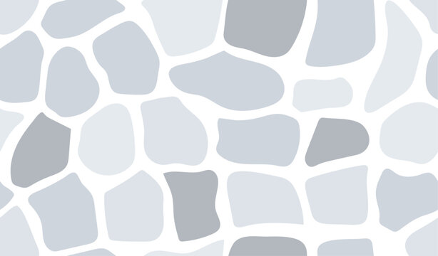 Garden tiles design. Light gray tones stone. Minimal texture background pattern. Minimalism landscape. 
